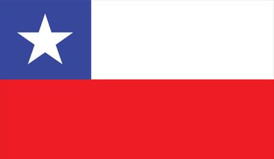 Chile World Stick Flag - 4" x 6" - Endura-Gloss Cotton